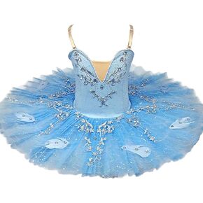 MTPLOP Professional Swan Lake Dance Costumes Kids Womens Ballet Skirt Girls Pancake Tutu Dress