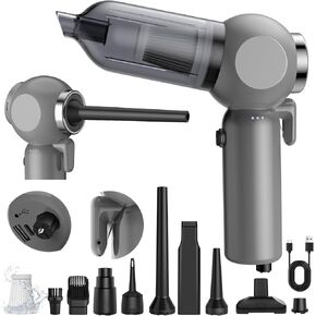 Airifypro VAC V5 CAR CAR CORMABLIALLAL LASTALLATIL 18000PA 7 في 1 فراغ محرك متعدد الوظائف بدون فرش مع قاطع نافذة السيارة وقاطع حزام الأمان