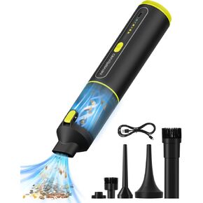 NEVERLAND Portable Cordless Car Vacuum, 20000Pa High Power Handheld Vacuum Cleaner for Car, Office Desk, Keyboards, Blowing & Inflating 4-in-1 Mini Vacuum Cleaner, Metal Body, 40min Runtime