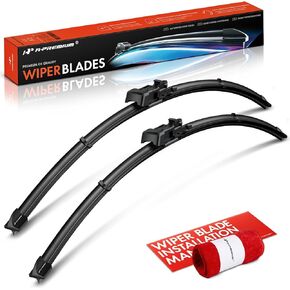 A-Premium Pack of 2 Front Windshield Wiper Blades with Wear Indicator & Towel - Compatible with Ford C-Max 2013-2018 - 28" and 26", TL2 Connector, Left and Right