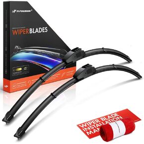 A-Premium Pack of 2 Front Windshield Wiper Blades with Wear Indicator & Towel - Compatible with Honda Clarity 2017-2021 - 26" and 26", Hook Connector, Left and Right