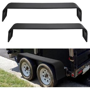 Heavy Duty Trailer Fenders with Assembly Structure Design Fit 13"-15" Tires, Detachable Trailer Fenders-Steel Diamond Tread Plate Tandem Axle for Car Hauler Trailer, Cargo Trailer, 2 Pack