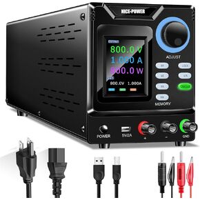 NICE-POWER DC Power Supply Variable, 0-400V 0-1A High Voltage Bench Power Supply with Memory Storage and Encoder Knob, Adjustable Regulated DC Power Supply with Output Switch, Lock Button,PC Software in Kuwait