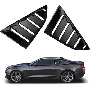 D-Lumina Side Windows for Chevy Camaro 2016 2017 2018 2019 2020 2021 2022 2023 ، 6th Gen Camaro Window Winshield Sun Shown Cover Glossy Black Air Days Gloy Cover ، 2 قطع.