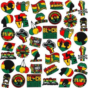 40 Pcs Juneteenth Pins for Backpacks Juneteenth Freedom Day Enamel Pins Black History Lapel Pins for Women Men 1865 Black History Activity Clothes Bags Accessories Gifts