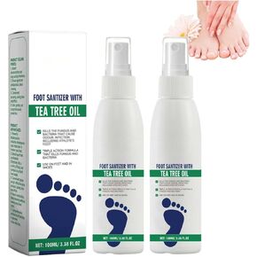 2PCS Foot Spray with Tea Tree Oil,Tea Tree Oil Spray for Foot,Clearing Foot & Shoe Spray,Refreshing and Comfortable