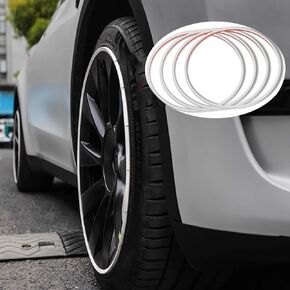 Car Wheel Rim Protectors Guard,18 Inch Wheel Anti-Scratch, ABS Wheel Protection Ring from Curb Rash for Car,Tesla (Red, 18 inch)