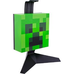 Minecraft Creeper Headphone Stand - Officially Licensed Merchandise, Lights Up with 2 Lighting Modes, Gamer Headset Stand Powered by USB, Gaming Room Decor, 23.7cm (9.3") | Paladone