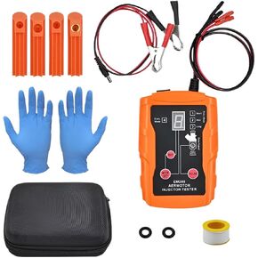 Car Fuel Injector Tester Cleaner Tool Kit, 12V Vehicle DIY Cleaning Testing Tool with 6 Cleaning Adapters & 8 Pulse Modes, Automotive Accessories, Universal for SUV Sedan Truck