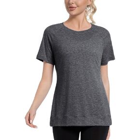 Absttith Women's Workout Shirts Short Sleeve Sports Tee Crew Neck Running Yoga Quick Dry Top in Kuwait