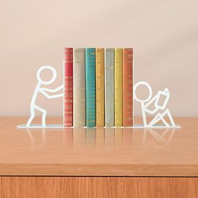 Bookends Metative Metal Office Office Desk Bookends لطيف كتاب نهايات القراءة ديكور الكتب ديكور لغرفة نوم المكتبة المدرسية ، هدية عشاق الكتب
