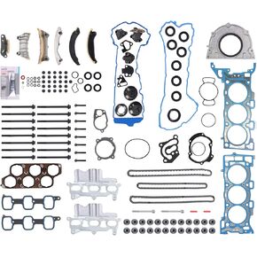 Full Gasket Bolts Set Timing Chain Kit AU830418P05 Fits For 2007 2008 GMC Acadia SLE Saturn 3.6L ES72274 HS26376PT-1 12609262 12609258 Engine Timing Chain Kit