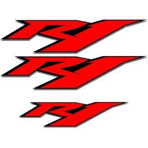 R1 Fairing Decal Sticker Compatible with Y-amaha YZF1000 R1 Stickers Decals Vinyl Decal 6.5''x1.45''/Front Upper Nose Fairing 5.1''x1.15'' (Red)