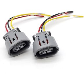 2 PCS Alternator Pigtail, 3-pin Alternator Regulator Harness Plug, Compatible with Infiniti EX35 G35 Lexus Nissan 350Z Maxima Rogue Subaru Saab Suzuki Jaguar Audi Mitsubishi (Gray)