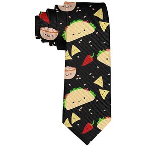 Tie Funny Neckties Colorful Taco Tuesday Party Fashion Wide Novelty Neck Ties For Men teen