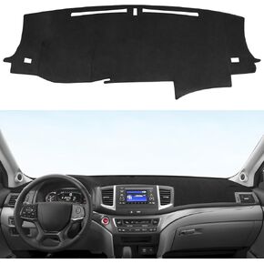 YOJOJOCO Dash Cover for Honda Pilot 2016-2022 & Ridgeline 2017-2025 & Passport 2019-2025 Accessories Flannel Dashboard Cover Dash Mat Center Console Cover Sunshield Protector Pad