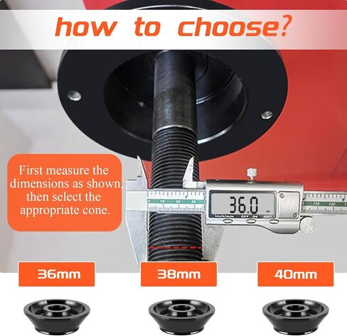 Wheel Balancer Cone 40mm 4pcs Tire Balancing Machine Cones Set Hub Centric Adapter for Tire Balancing Machines, Universal Fit for Cars/SUVs/Trucks(40mm/1.57in) in Saudi Arabia