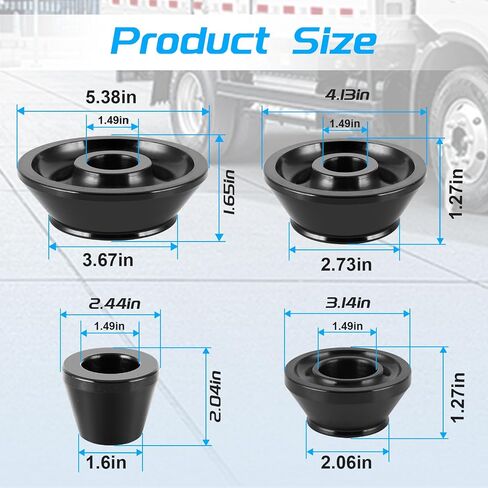 Wheel Balancer Cone 40mm 4pcs Tire Balancing Machine Cones Set Hub Centric Adapter for Tire Balancing Machines, Universal Fit for Cars/SUVs/Trucks(40mm/1.57in) in Saudi Arabia