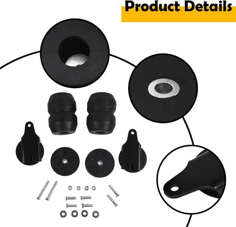 For250SDG Superension Helper Spring Kit متوافق مع 2011-2016 Ford F-250 Super Duty ، 2WD/4WD-بديل لـ Timbren ، يعزز التعليق مع Aeon Hollow Rubber Springs in Kuwait