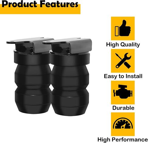 For250SDG Superension Helper Spring Kit متوافق مع 2011-2016 Ford F-250 Super Duty ، 2WD/4WD-بديل لـ Timbren ، يعزز التعليق مع Aeon Hollow Rubber Springs in Kuwait