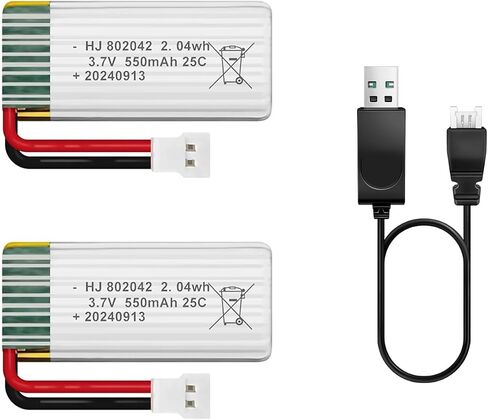 HAWK'S WORK Lipo Battery 3.7V 180 mAh, Rechargeable Lithium Polymer Battery for RC Models & Toys (XH 2.54 Connector) in Saudi Arabia