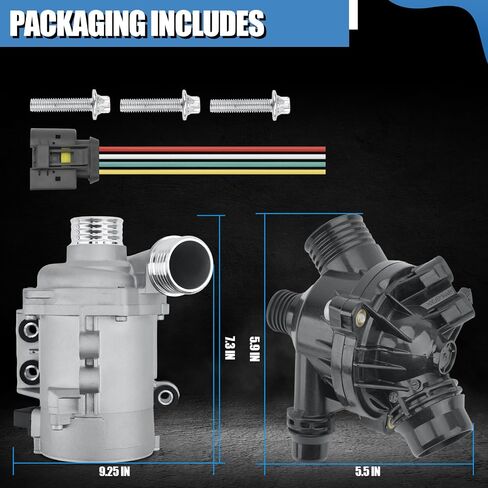 11517563183 11517521584 Electric Engine Water Pump W/Thermostat Compatible with BMW X3 Z4 X5 E90 328i 323i 128i 528i, OE# 11517586925 11517546994 11517586924 in Kuwait