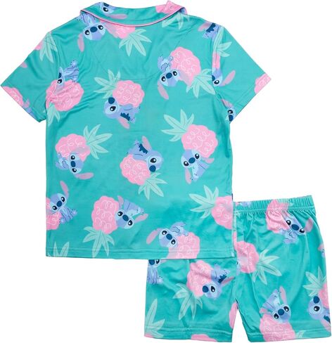 Disney Girls' 2-Piece Loose-fit Button Down Pajama Set, Soft & Cute for Kids in Saudi Arabia