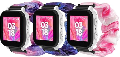3pack Elastic Scrunchie Band Compatible with Gizmo Watch 3 2 1/Gabb Watch 3e 3 2 1/SyncUP Kids Watch, Strechy Loop Replacement Strap for Childrens in Kuwait