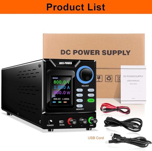 NICE-POWER DC Power Supply Variable, 0-400V 0-1A High Voltage Bench Power Supply with Memory Storage and Encoder Knob, Adjustable Regulated DC Power Supply with Output Switch, Lock Button,PC Software in Kuwait