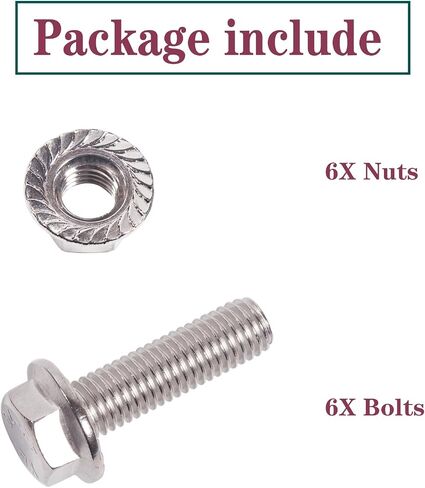 beoneo-exhaust mifold flange bolt m10x1.5-35mm ، مسامير البراغي الحافة ، مجموعة أجهزة العادم المتعددة (البراغي والمكسرات) الفولاذ المقاوم للصدأ (6 حزم) in Kuwait