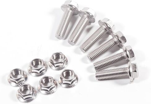 beoneo-exhaust mifold flange bolt m10x1.5-35mm ، مسامير البراغي الحافة ، مجموعة أجهزة العادم المتعددة (البراغي والمكسرات) الفولاذ المقاوم للصدأ (6 حزم) in Kuwait