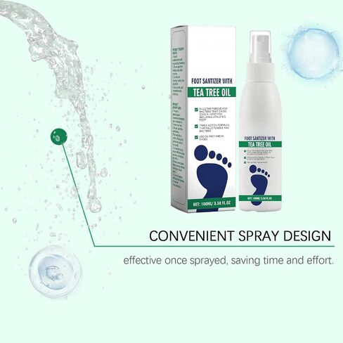 Foot Sanitizer Spray with Tea Tree Oil, Tea Tree Oil Feet Spray, Clear Foot Sanitizer Spray (2PCS) in Saudi Arabia
