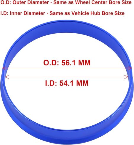 78.1 إلى 95.1 حلقات مركزية للمحور (عبوة من 4) حلقات مركزية لعجلات سبائك الألومنيوم 95.1 إلى 78.1 ID=78.1mm OD=95.1mm in Kuwait