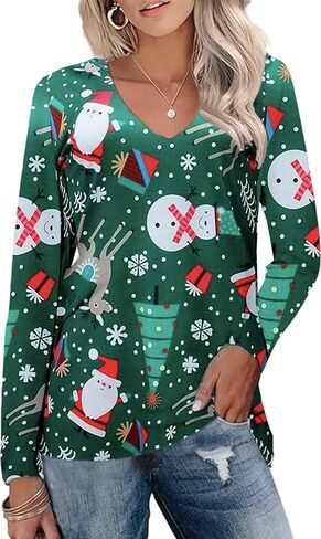 Women's Casual T Shirt Holiday Party Blouse Tops in Saudi Arabia