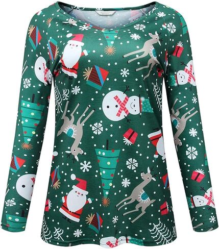 Women's Casual T Shirt Holiday Party Blouse Tops in Saudi Arabia
