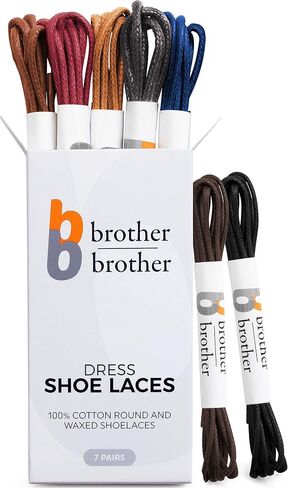 BB BROTHER BROTHER (7 Pairs Colored Oxford Dress Shoe Laces | Shoe Strings in Kuwait