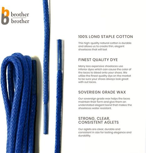 BB BROTHER BROTHER (7 Pairs Colored Oxford Dress Shoe Laces | Shoe Strings in Kuwait