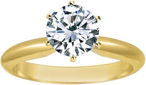 18K White Gold 2.5 Carat Lab Grown 6 Prong Solitaire Round Cut IGI CERTIFIED Diamond Engagement Ring (2.5 Ct,D-E Color VS1-VS2 Clarity) in Kuwait
