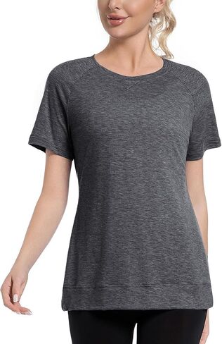 Absttith Women's Workout Shirts Short Sleeve Sports Tee Crew Neck Running Yoga Quick Dry Top in Kuwait