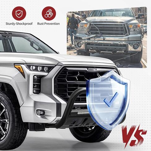 YITAMOTOR Bull Bar Compatible with 2016-2023 Toyota Tacoma (Excludes TRD Models), 3" Tubing Brush Guard Pickup Truck Front Bumper Push Bar w/Grille Skid Plate in Saudi Arabia