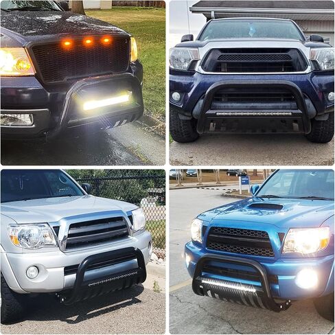 YITAMOTOR Bull Bar Compatible with 2016-2023 Toyota Tacoma (Excludes TRD Models), 3" Tubing Brush Guard Pickup Truck Front Bumper Push Bar w/Grille Skid Plate in Saudi Arabia