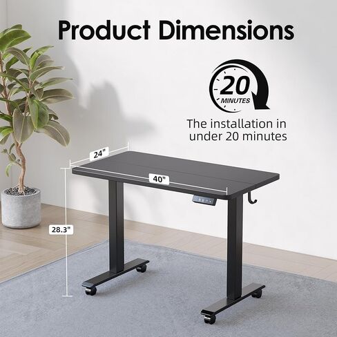 مكتب قائم مقاس 47 × 24 بوصة، مكتب كهربائي قابل للتعديل بارتفاع مع لوحة لصق، مكتب واقف مع عجلات، مكتب كمبيوتر مكتبي للجلوس للمكتب المنزلي، إطار أبيض/سطح خشب القيقب in Kuwait