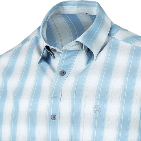 Beretta Men's Hovis Flex Performance UPF 50+ Sun Protection Outdoor Short Sleeve Down Down مع جيوب صدر مخفية in Kuwait