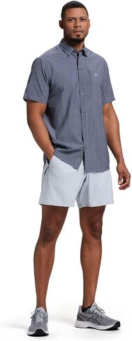 Beretta Men's Hovis Flex Performance UPF 50+ Sun Protection Outdoor Short Sleeve Down Down مع جيوب صدر مخفية in Kuwait