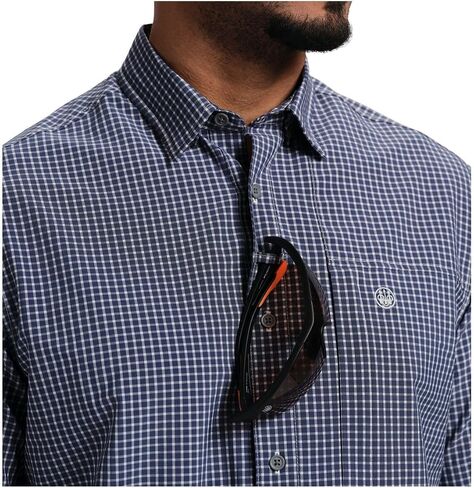 Beretta Men's Hovis Flex Performance UPF 50+ Sun Protection Outdoor Short Sleeve Down Down مع جيوب صدر مخفية in Kuwait