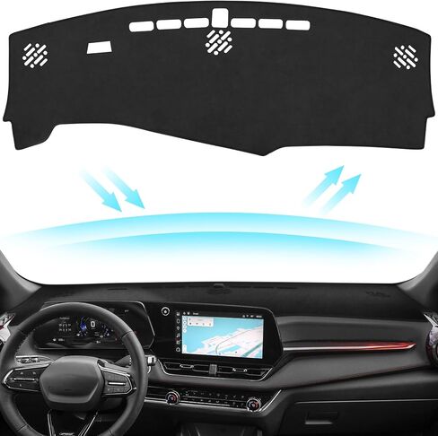 Black Dashboard Dash Board Cover Mat Carpet for Chevy 2025 Equinox Accessories Dash Cover Flannel Material Dash Mat Sunshade in Kuwait