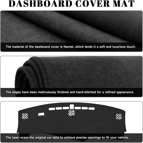 Black Dashboard Dash Board Cover Mat Carpet for Chevy 2025 Equinox Accessories Dash Cover Flannel Material Dash Mat Sunshade in Kuwait