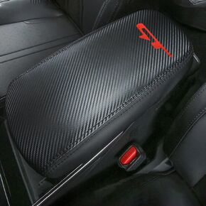 Fit ram 1500 Car arm Rest Cover Center Console Armrest Pad with Carbon Fiber Leather Customized– Fit for ram 1500 Accessories only 2002-2008 Models car armrest Size.(AZ-FSXD-GY02-08-1500)