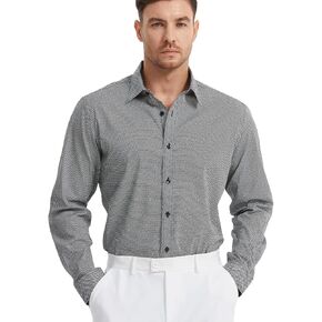 Men's Floral Dress Button Down Shirt Mens Long Sleeve Casual Cotton Shirt