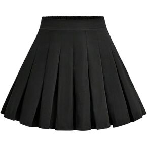 SweatyRocks Girl's Pleated Short Skirt High Waisted A Line Casual Uniform Skirts